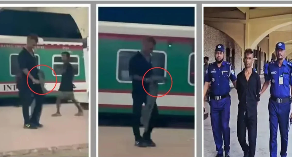 কমলাপুর স্টেশনে ছুরি হাতে ভাইরাল সেই যুবক গ্রেফতার