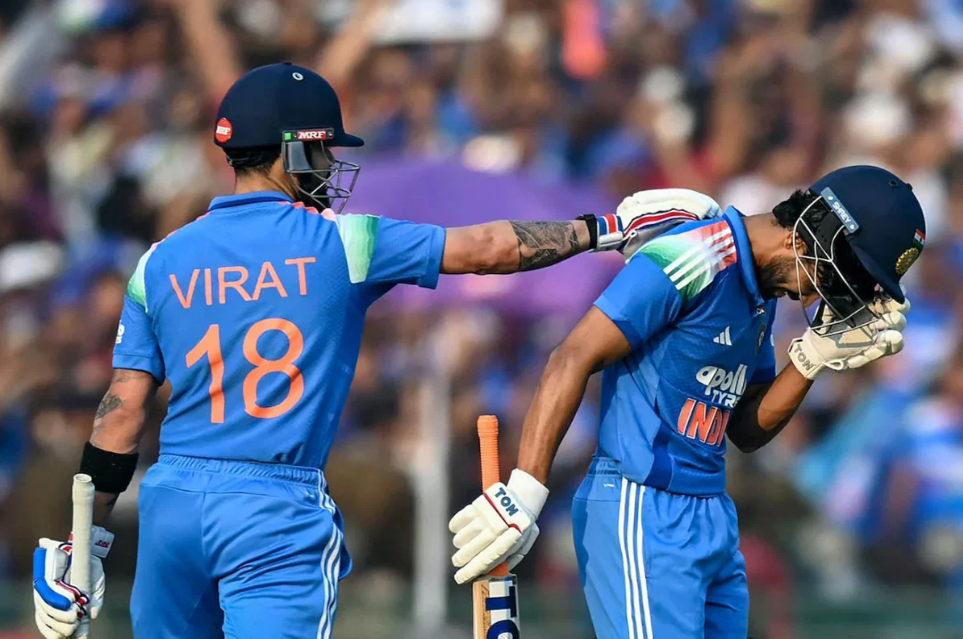 কোহলি-রুতুরাজের সেঞ্চুরিতে ভারতের রানপাহাড়